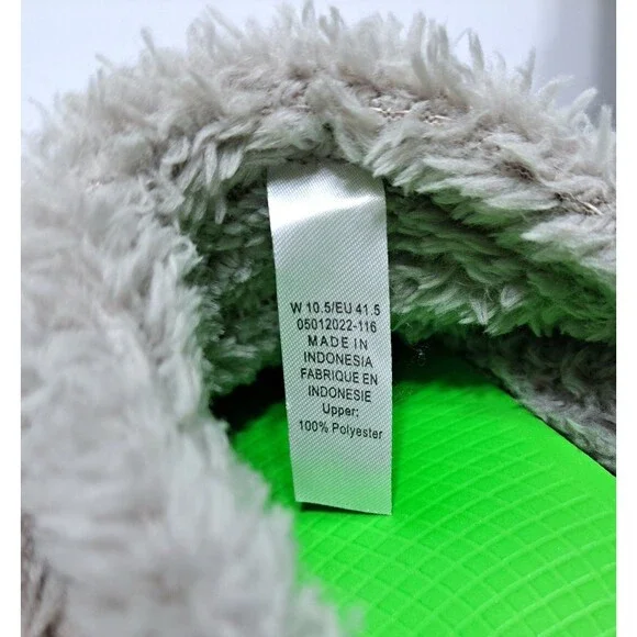 Oofos OOcoozie Mule Gray Slip On Shoe Slipper Women’s Size 10.5 Faux Fur Lined - Picture 9 of 9